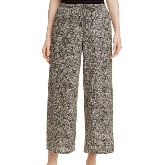 EUC Women's EILEEN FISHER Organic Cotton Droplet Crop Wide-leg Pants | Size PL - Picture 3 of 9